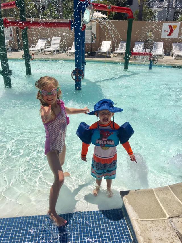 ella and brendan at the pool augu 2017