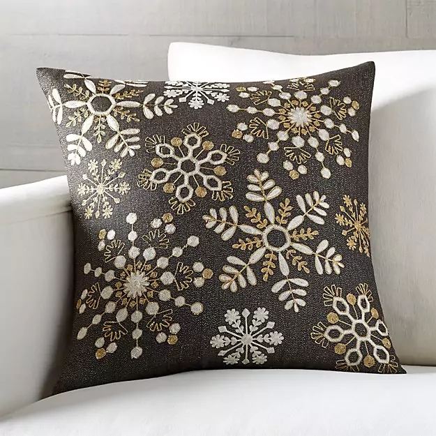snowflake pillow from crate and barrel